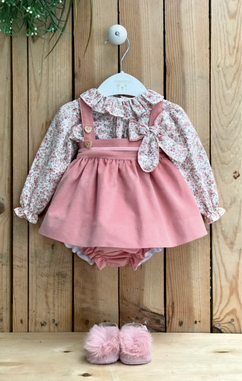 Pink Floral Dress Set