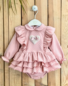 Pink Heart Ruffle Dress