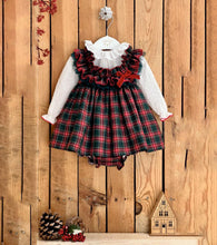 Load image into Gallery viewer, Red Green Checkered Ruffle Dress
