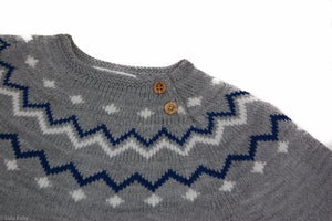 Grey Argyle Sweater