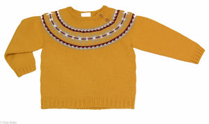 Mustard Argyle Boy Sweater
