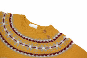 Mustard Argyle Boy Sweater