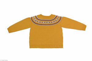 Mustard Argyle Boy Sweater