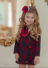 Load image into Gallery viewer, Navy Red Checkered Headband
