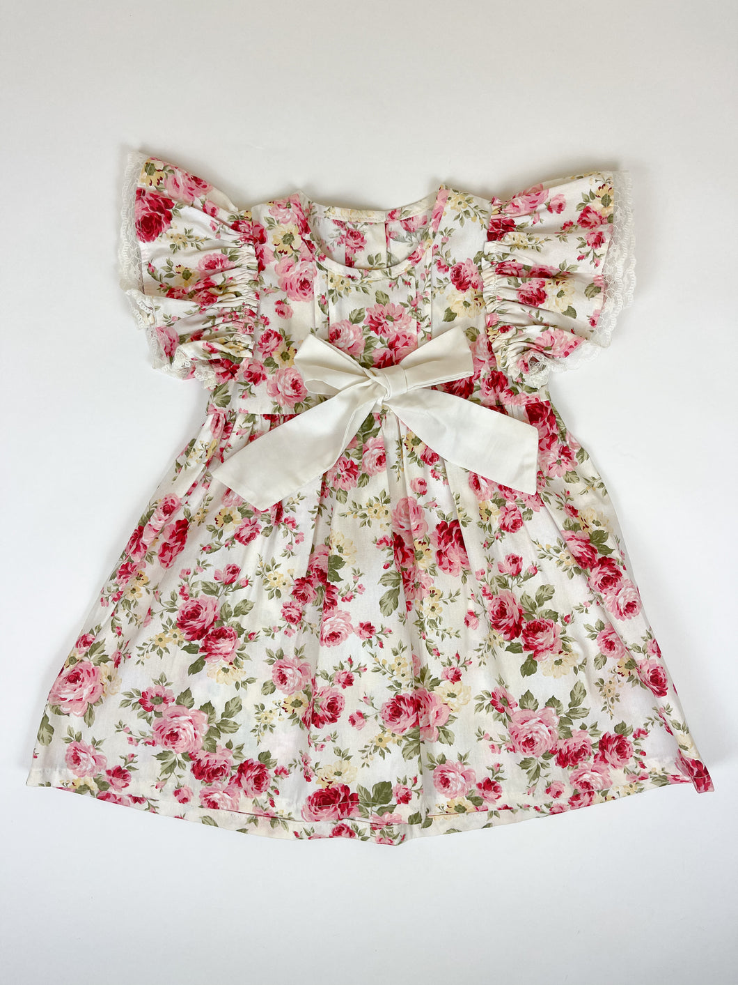 Beige Floral Dress