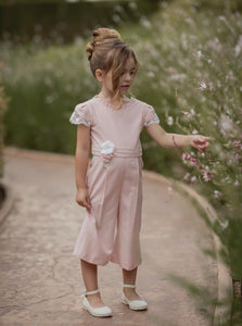 Rose Pink Lace Jumpsuit