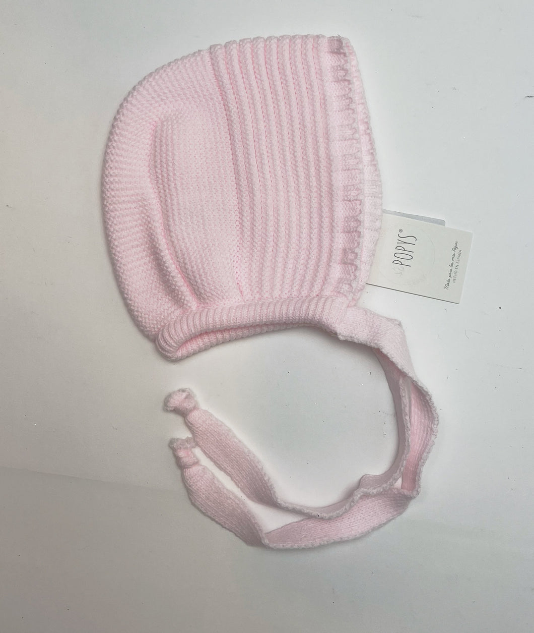 Knitted Light Pink Bonnet