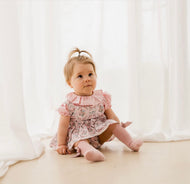 Pink Floral Dress Set
