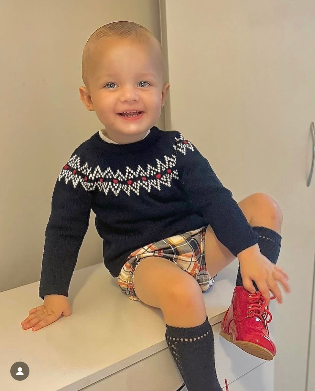 Navy Holiday Sweater
