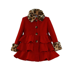 Leopard Girls Coat