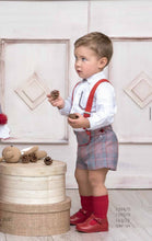 Load image into Gallery viewer, Red Checkered Boy Shorts Set
