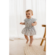 Blue Floral Dress Set