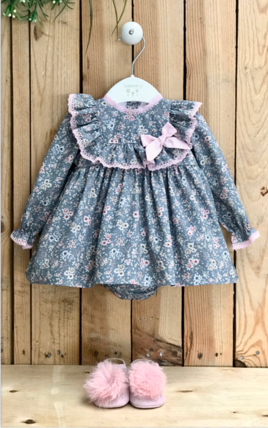 Blue Floral Dress Set