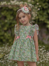 Load image into Gallery viewer, Green Floral Dress Headband
