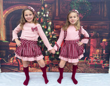 Load image into Gallery viewer, Burgundy Floral Skirt Set
