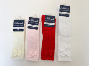 Spring Bow Knee Socks