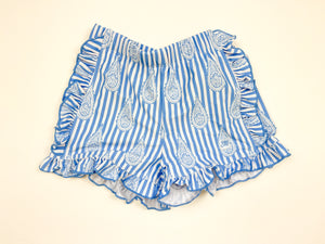 Blue Paisley Girl Swim Shorts