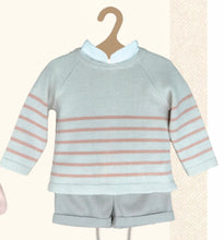 Load image into Gallery viewer, Light Coral Striped Shorts Set
