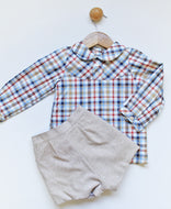 Checkered Shorts Set